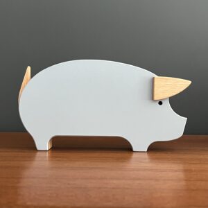 Raymond le cochon en hêtre massif et linoléum